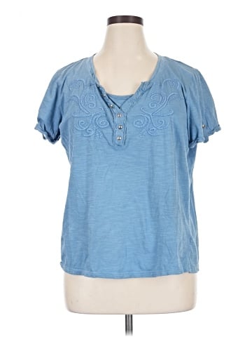 Gloria Vanderbilt Short Sleeve Henley (view 1)