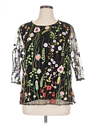 Caroline Rose 3/4 Sleeve Blouse (view 1)