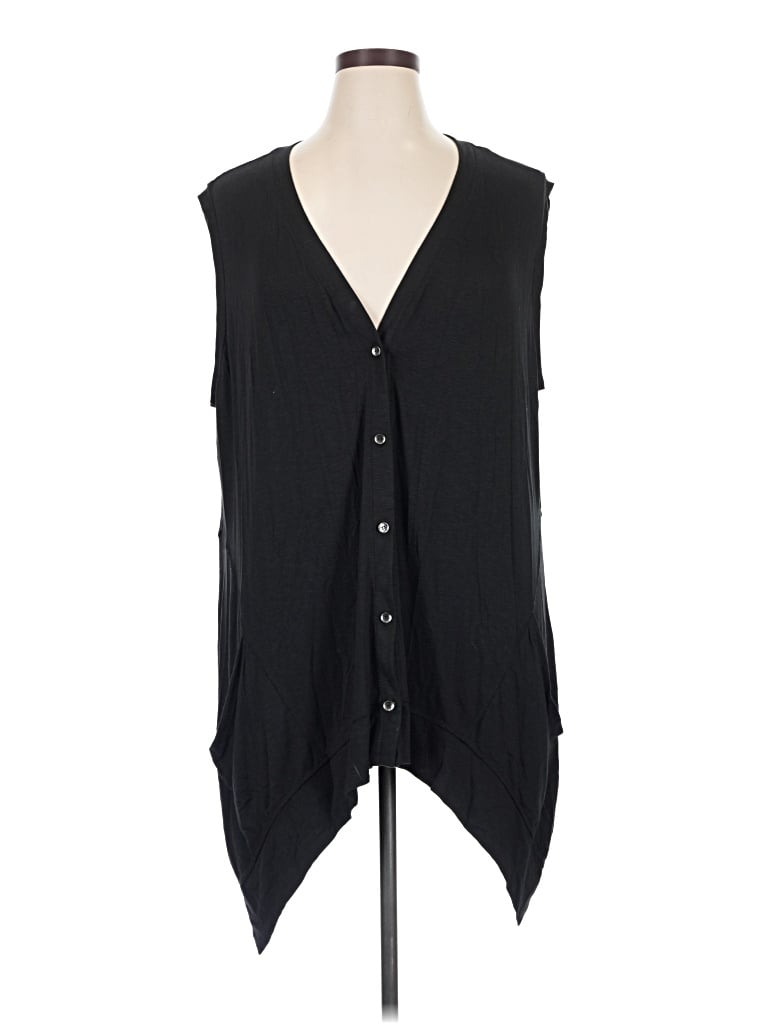 Pre-owned Logo By Lori Goldstein Sweater Vest In Black