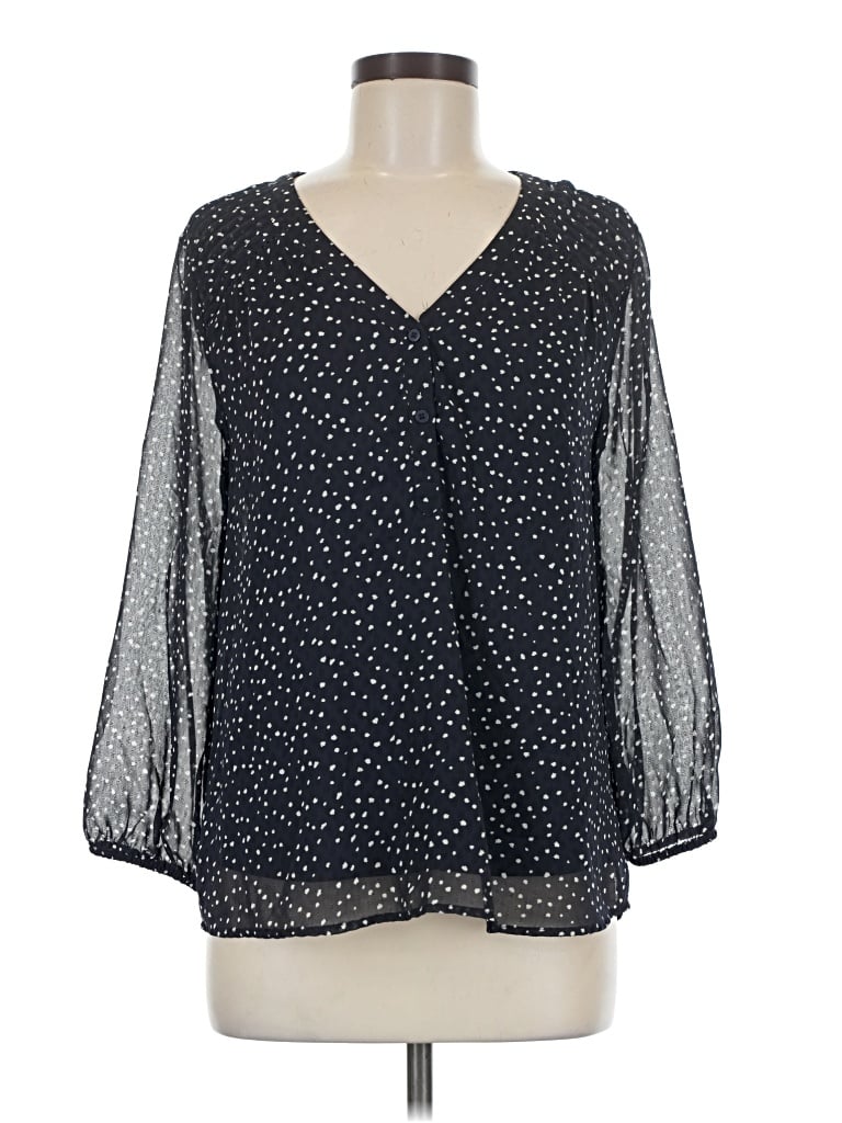Pre-owned Collective Concepts 3/4 Sleeve Blouse In Black