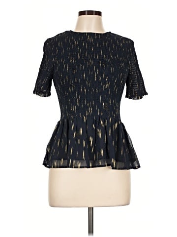 Aqua Short Sleeve Blouse (view 1)