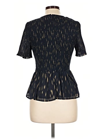 Aqua Short Sleeve Blouse (view 2)