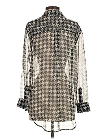Equipment Long Sleeve Silk Top (view 2)
