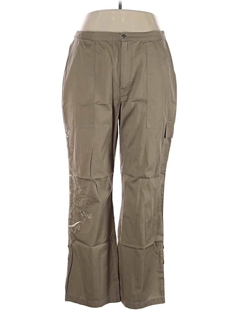Pre-owned Chico's Design Cargo Pants In Green