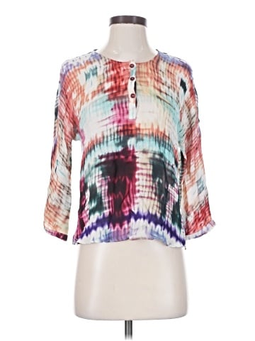 Parker 3/4 Sleeve Silk Top (view 1)