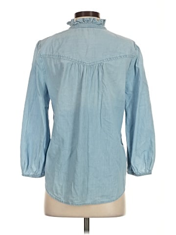 Caslon 3/4 Sleeve Button-Down Shirt (view 2)