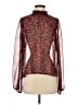 Allison Joy Animal Print Red Long Sleeve Blouse Size S - photo 1
