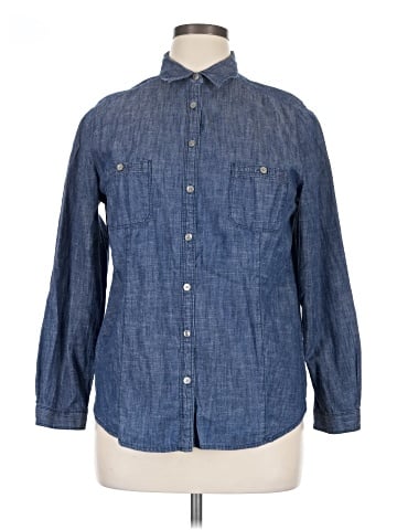 Ann Taylor LOFT Long Sleeve Button-Down Shirt (view 1)