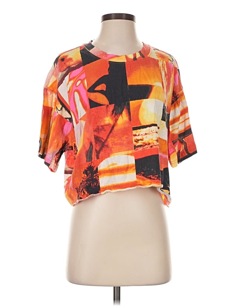 Pre-owned Fp Movement Short Sleeve T-shirt In Orange