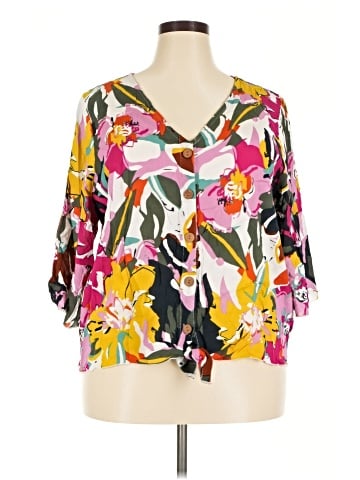 Mirror Image 3/4 Sleeve Blouse (view 1)