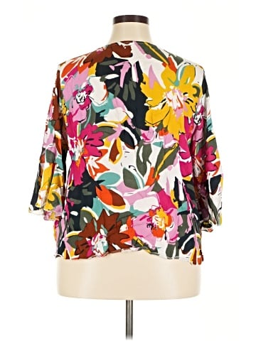 Mirror Image 3/4 Sleeve Blouse (view 2)