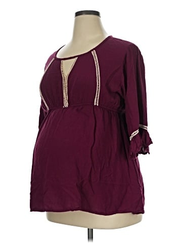 Times Two Maternity 3/4 Sleeve Blouse (view 1)