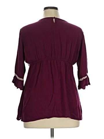 Times Two Maternity 3/4 Sleeve Blouse (view 2)