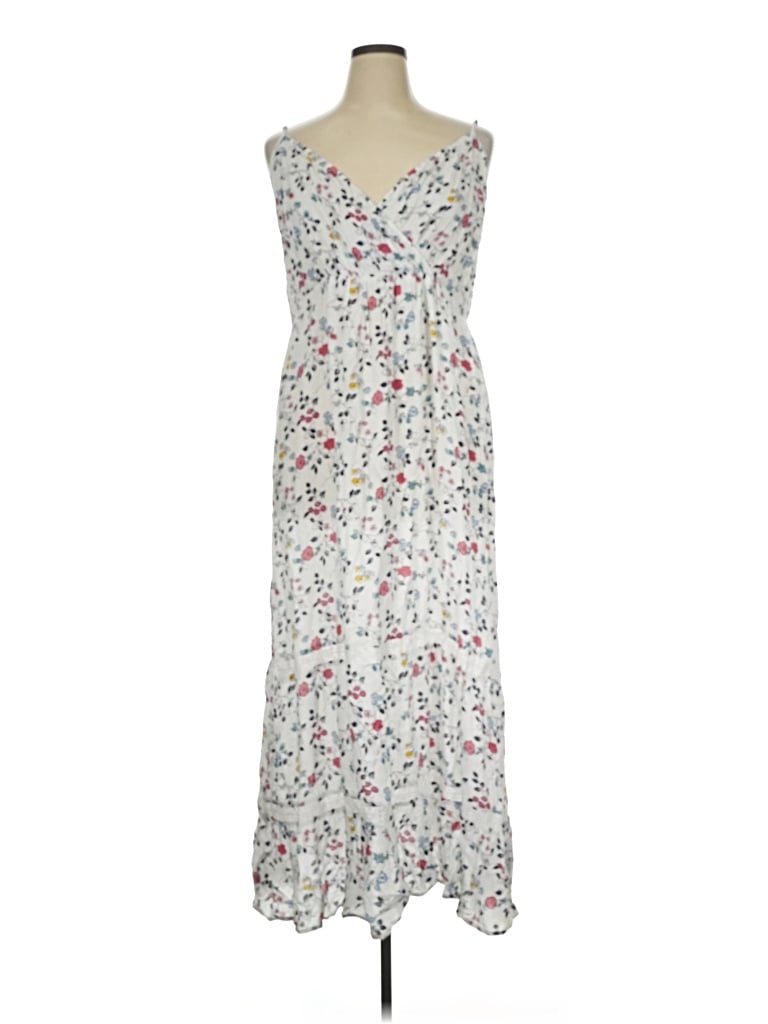 Pre-owned Loft Beach Casual Dress In White