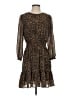 J.Crew 100% Polyester Animal Print Brown Casual Dress Size S (petite) - photo 1
