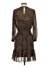 J.Crew 100% Polyester Animal Print Brown Casual Dress Size S (petite) - photo 2