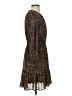 J.Crew 100% Polyester Animal Print Brown Casual Dress Size S (petite) - photo 4