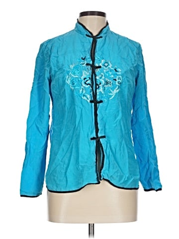 Robbie Bee Long Sleeve Silk Top (view 1)