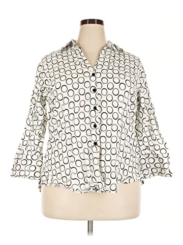 Harve Benard 3/4 Sleeve Button-Down Shirt (view 1)