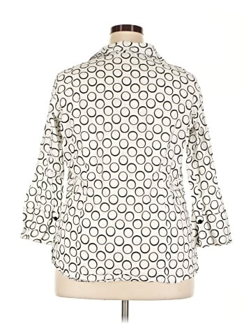 Harve Benard 3/4 Sleeve Button-Down Shirt (view 2)