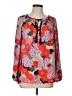 DR2 100% Polyester Red Long Sleeve Blouse Size L - photo 1