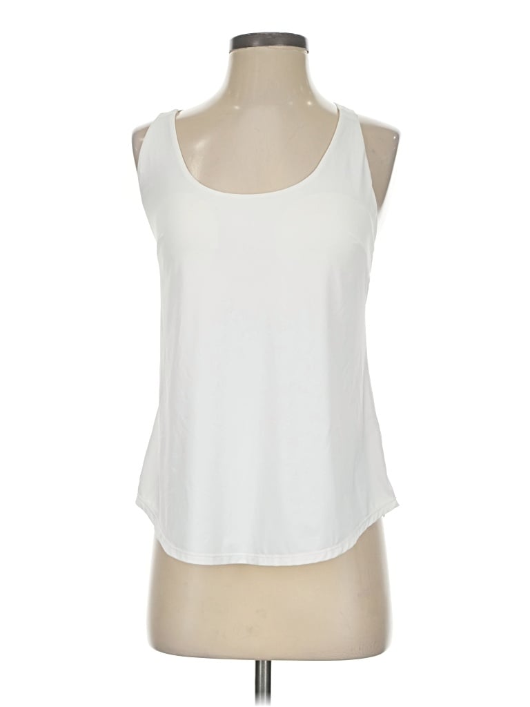 Pre-owned Halara Tank Top White Halter Neckline Tops