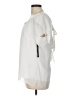 Essentials by Milano 100% Polyester White Short Sleeve Blouse Size L - photo 5