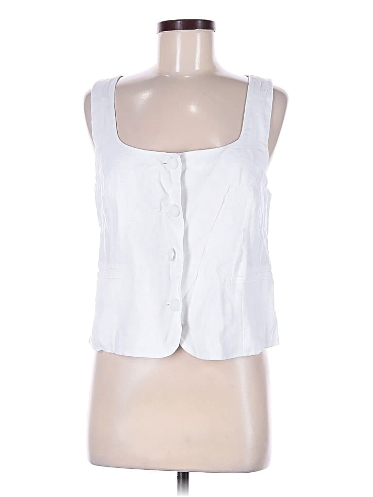 Jcrew Sleeveless Blouse In White