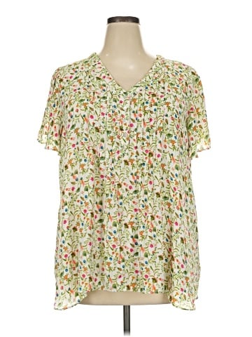 Rose + Olive Short Sleeve Blouse (view 1)