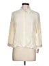 Talbots 100% Silk Ivory 3/4 Sleeve Silk Top Size 10 Petite - photo 1