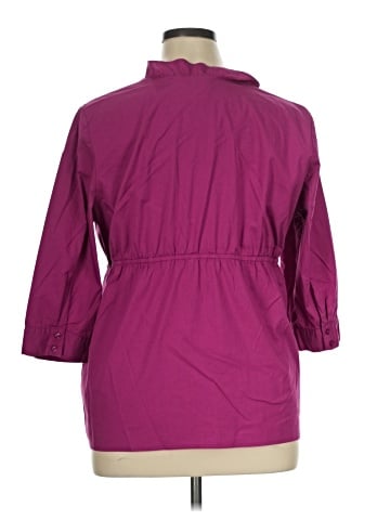 Motherhood 3/4 Sleeve Button-Down Shirt (view 2)
