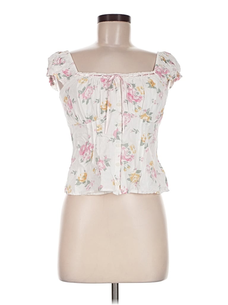 Pre-owned Hollister Sleeveless Blouse In Ivory