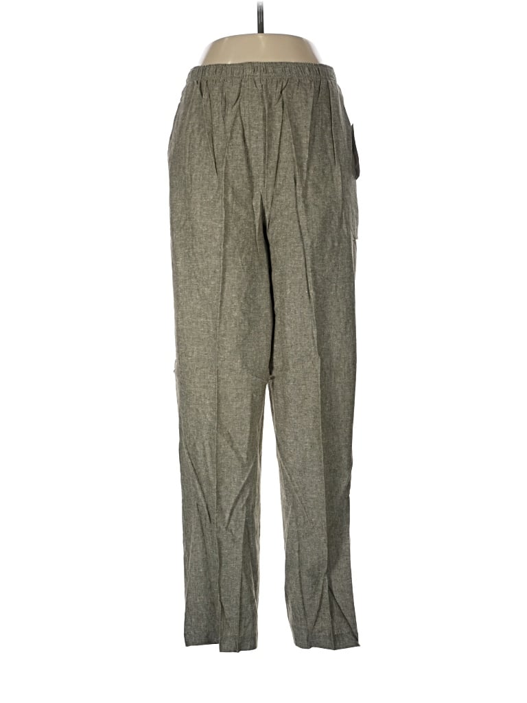 Pre-owned Southern Lady Linen Pants In Green