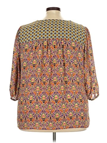 Rose + Olive 3/4 Sleeve Blouse (view 2)