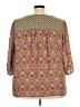 Rose + Olive 100% Polyester Brown 3/4 Sleeve Blouse Size 3X - photo 2