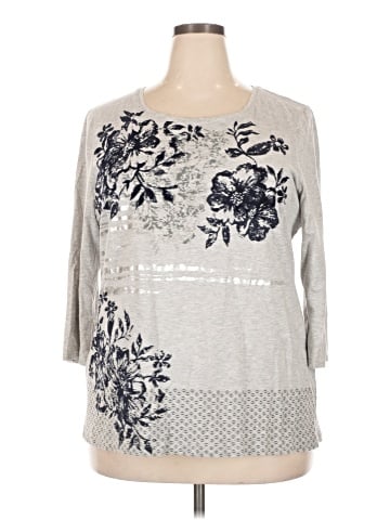 Zenergy by Chico's 3/4 Sleeve T-Shirt (view 1)