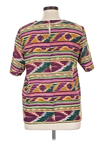 August Max Woman Short Sleeve Silk Top (view 2)