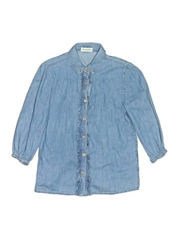 Pastel 3/4 Sleeve Button-Down Shirt (view 1)