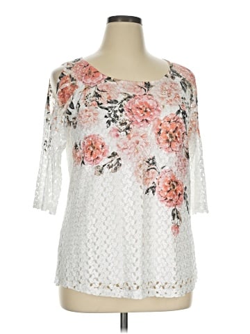 Brittany Black 3/4 Sleeve Blouse (view 1)
