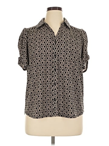 Adrianna Papell Short Sleeve Blouse (view 1)