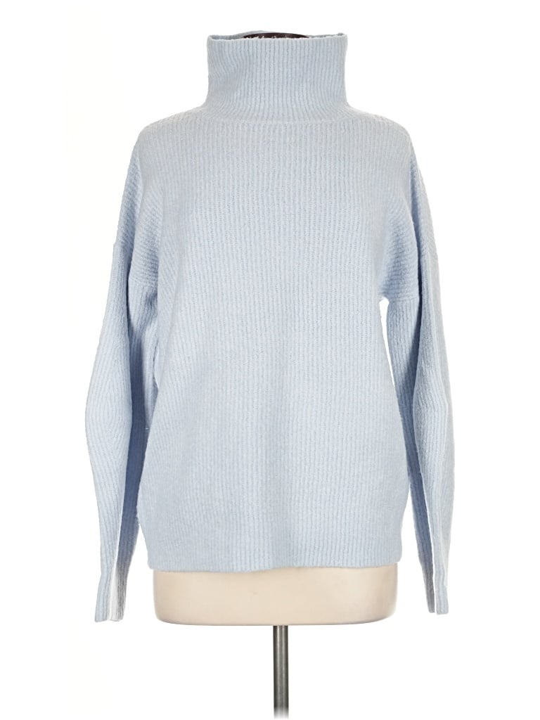 Pre-owned French Connection Turtleneck Sweater In Blue