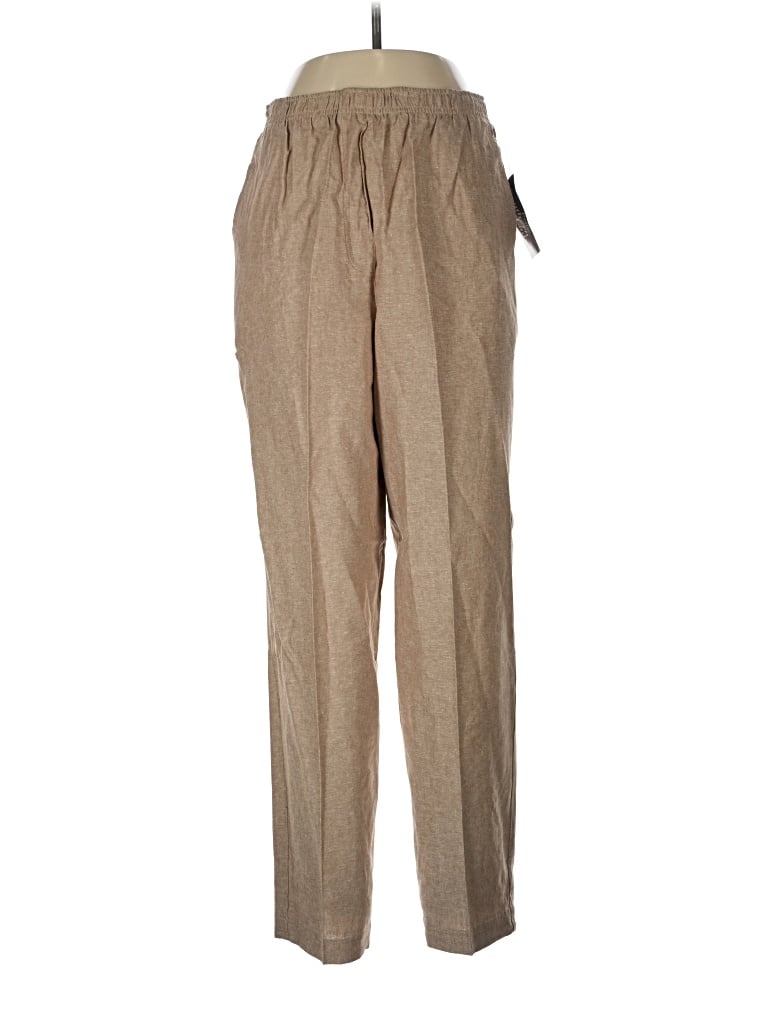 Pre-owned Southern Lady Linen Pants In Tan