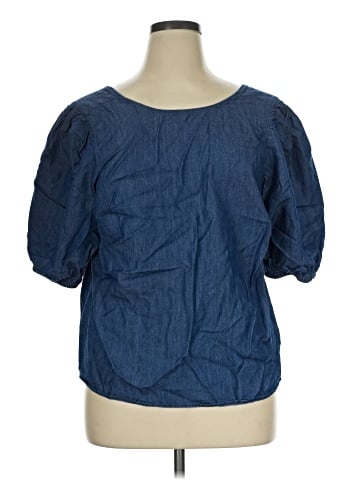 ELOQUII Short Sleeve Blouse (view 1)