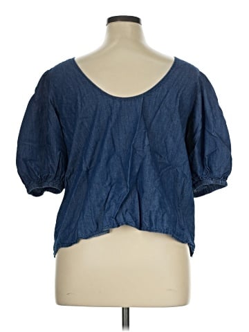 ELOQUII Short Sleeve Blouse (view 2)