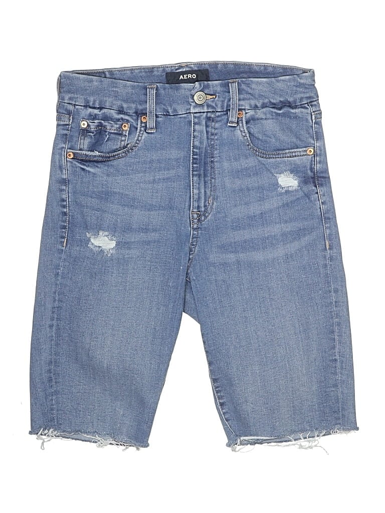 Pre-owned Aero Denim Shorts In Blue