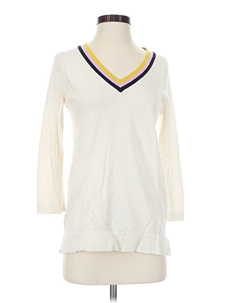 Pre-owned Boden Pullover Sweater In White