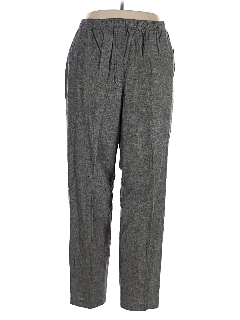 Pre-owned Southern Lady Linen Pants In Gray