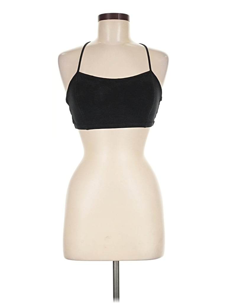 Pre-owned Express One Eleven Tank Top Black Halter Neckline Tops