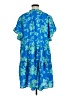 Umgee 100% Polyester Tropical Blue Casual Dress Size 1X - photo 2