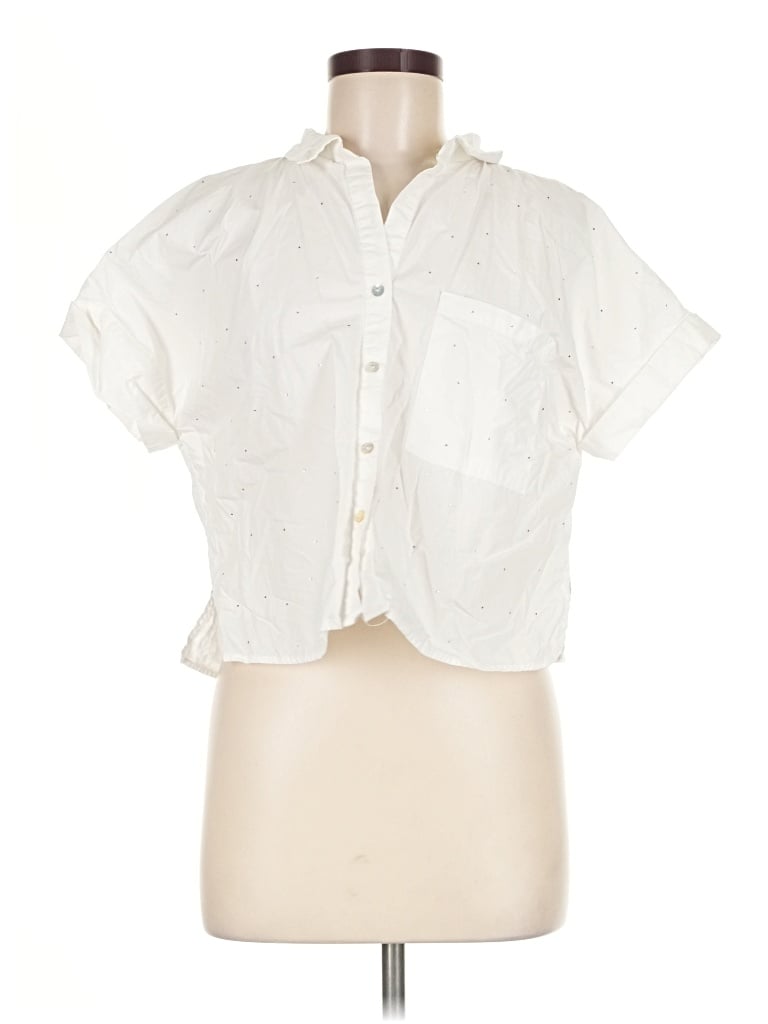 Pre-owned Nvlt Short Sleeve Blouse In Ivory